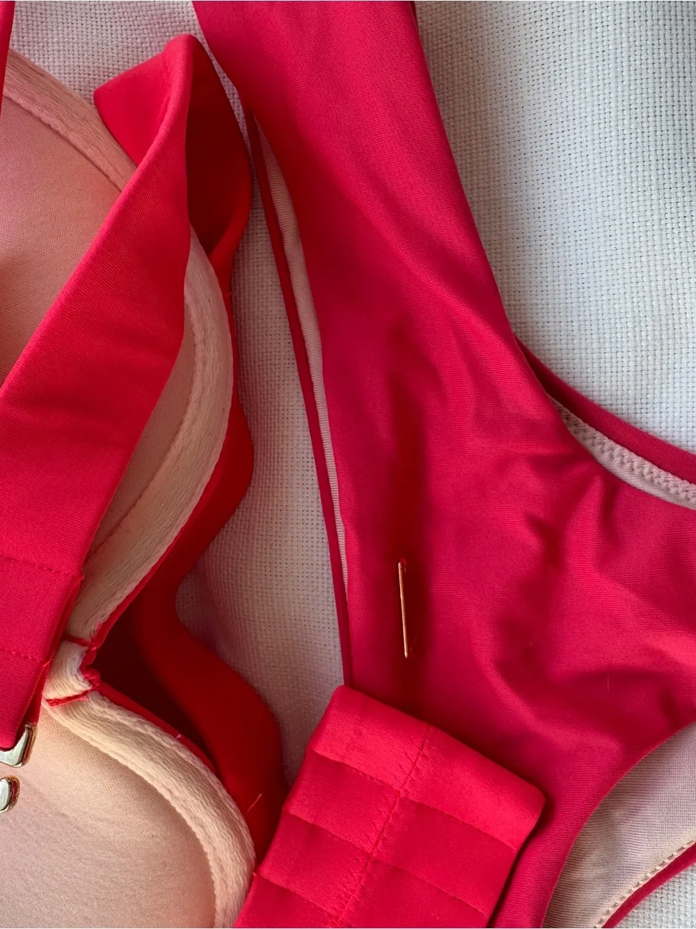 NEW Victoria’s Secret triangle Bikini Swimsuit 32B XS push up pink